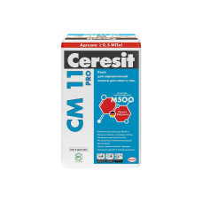 КЛЕЙ ЦЕМЕНТНЫЙ ЦЕРЕЗИТ CM-11 внут./наруж/теплый пол (25 кг) 