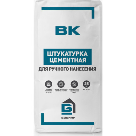 ШТУКАТУРКА ЦЕМЕНТНАЯ ВК-400 внутри/наруж/ для ручного нанесения (25 кг)